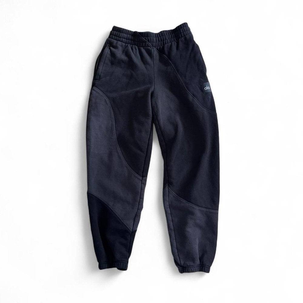 ALO Yoga Make Wave Black Sweatpants